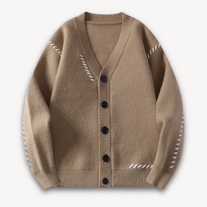 Men's Knitted Cardigan Soft Button-Up Warm Sweater