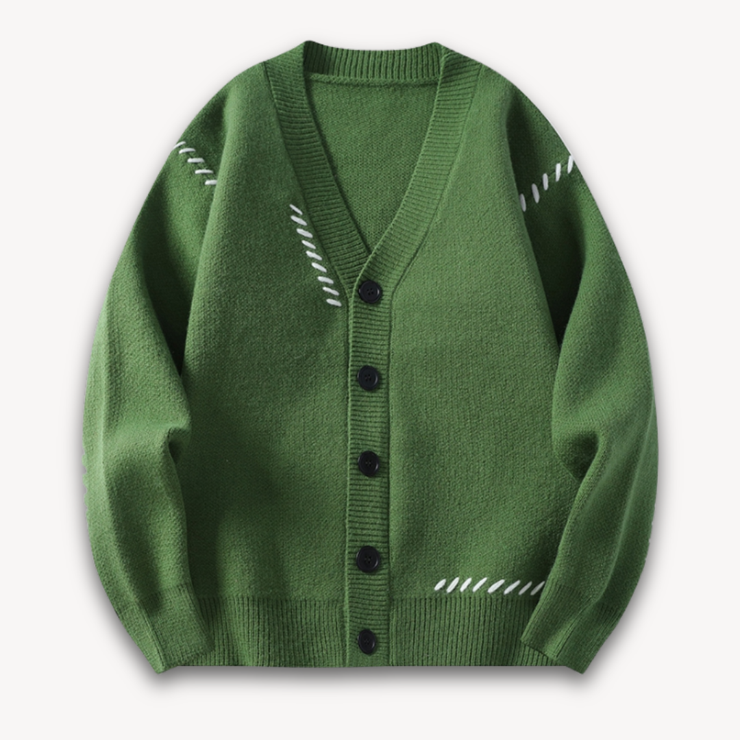 Men's Knitted Cardigan Soft Button-Up Warm Sweater