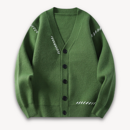 Men's Knitted Cardigan Soft Button-Up Warm Sweater