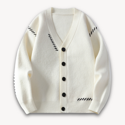 Men's Knitted Cardigan Soft Button-Up Warm Sweater